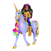 Unicorn academy světelný jednorožec Wildstar 28 cm s panenkou Sophií 24 cm