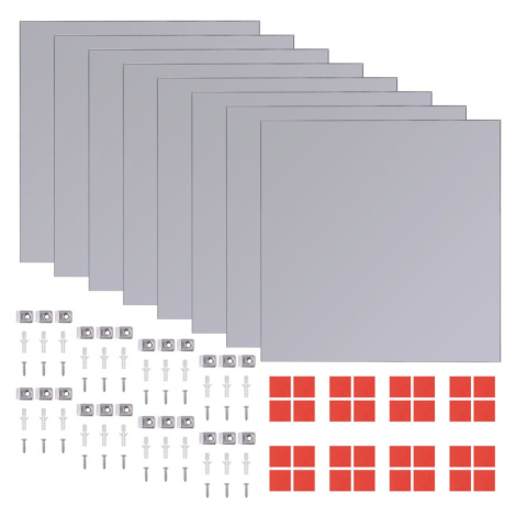 vidaXL Zrcadlové dlaždice bez rámu sklo 8 ks 20,5 cm