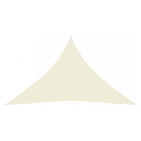 Stínící plachta trojúhelníková HDPE 3 x 3 x 3 m Dekorhome Béžová,Stínící plachta trojúhelníková  vidaXL