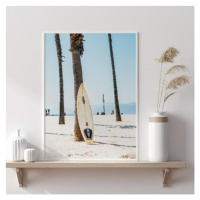 Plážový plakát s motivem surfu
