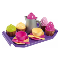 ANDRONI Souprava čajová se zákusky a tácem dětské barevné nádobí 16ks