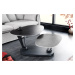 Estila Designový konferenční stolek Delin s mramorovými deskami v černé barvě a dvěma otočnými d