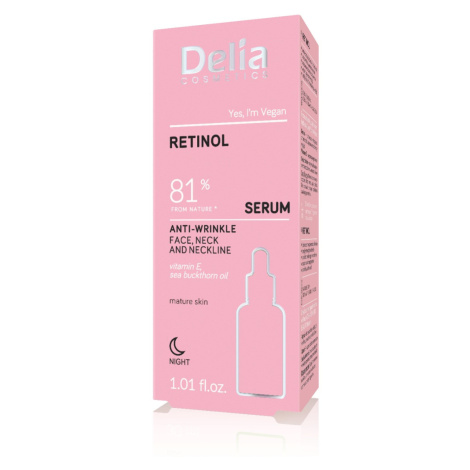Delia Retinol Sérum proti vráskám na obličej, krk a dekolt 30 ml