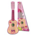 Bontempi Klasická dřevěná kytara 55 cm v dívčí růžové barvě 225572