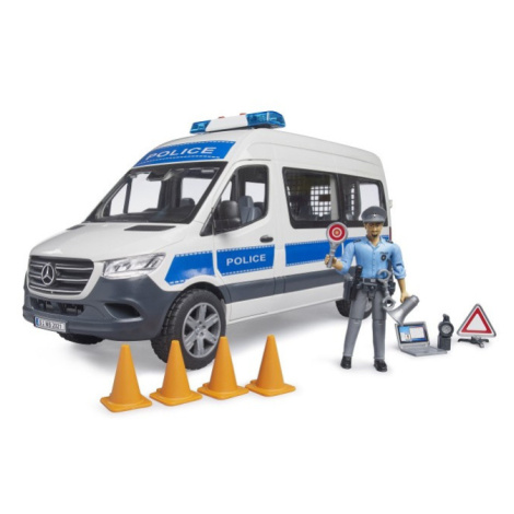 Bruder MB Sprinter policie s figurkou světlo/zvuk Brüder Mannesmann