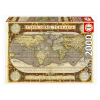 Puzzle Map of the World Educa 2000 dílků a Fix lepidlo