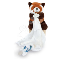 Plyšová panda se šňůrkou na dudlík Red Panda Unicef ​​Collection Doudou et Compagnie v dárkovém 