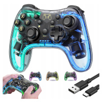 Průhledný Bezdrátový Herní Ovladač Rgb Bluetooth Gamepad Pro Switch