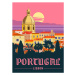 Ilustrace Travel Poster Poster Lisbon, Vintage. Portugal, VectorUp, 30 × 40 cm