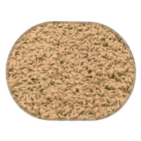 Vopi koberce Kusový koberec Color shaggy béžový ovál - 50x80 cm