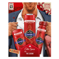 Old Spice Captain Dárková Sada S Deodorantem Ve Spreji, Tuhým Deodorantem A Sprchovým Gelem