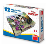 Dino Mickey a Minnie - Dřevěné licenční kostky