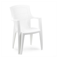 Zahradní židle KARA — plast, více barev Bílá