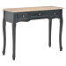 280046 vidaXL Dressing Console Table with 3 Drawers Black