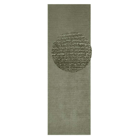 Tmavě zelený běhoun Mint Rugs Supersoft, 80 x 250 cm