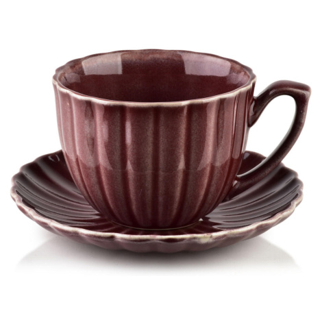 Mondex HRNEK, porcelán, tmavě červená