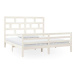 Rám postele bílý masivní dřevo 180 × 200 cm Super King, 3101299