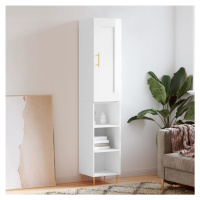 vidaXL Skříň highboard bílá s vysokým leskem 34,5x34x180 cm kompozit