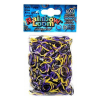 Rainbow Loom originální gumičky pro děti svítící 600 kusů 22060 žluto-fialové