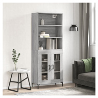 vidaXL Skříň highboard šedá sonoma 69,5 x 34 x 180 cm kompozitní dřevo