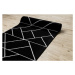Běhoun EMERALD exkluzivní 7543 glamour, styl geometrický černý / stříbrný