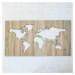 Dřevěná mapa světa na zeď - obraz