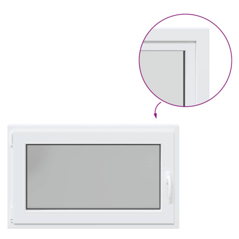 vidaXL Okno do sklepa "RISOR" 100x70 cm otočně-sklopné DIN levé bílé