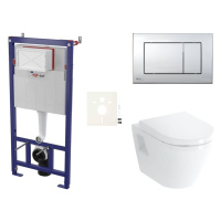 Cenově zvýhodněný závěsný WC set SAT do lehkých stěn / předstěnová montáž+ WC Vitra Integra SIKO