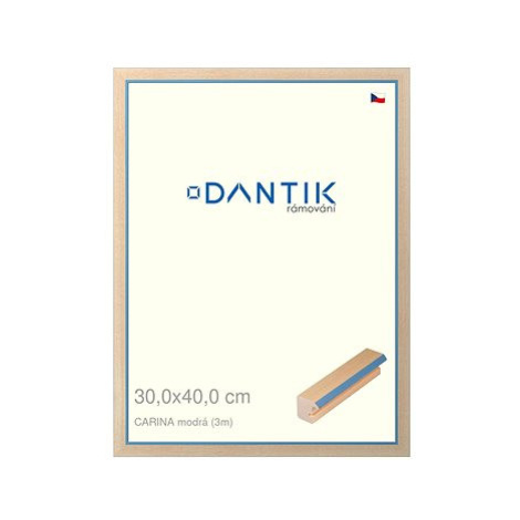 DANTIK rámeček 30 × 40, CARINA modrý plexi čiré