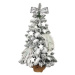 Ozdobený stromeček POLÁRNÍ BÍLÁ 60 cm s LED OSVĚTELNÍM s 32 ks ozdob a dekorací