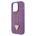 Zadní kryt Guess Rhinestones Triangle Metal Logo pro Apple iPhone 15 Pro, purple