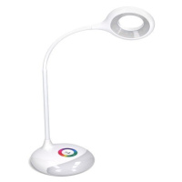 Solight LED stolní lampička nabíjecí, 5W, RGB podsvícení, stmívatelná, USB napájení - WO44