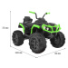 mamido  Dětská elektrická čtyřkolka ATV s ovladačem, EVA kola černo-zelená