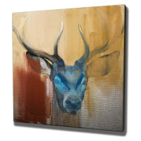 Obraz na plátně Colorful Deer, 45 x 45 cm