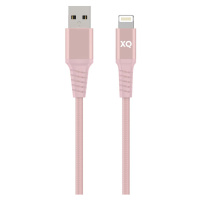 Kabel XQISIT NP Cotton braided Lightn. to USB-A 2.0 200cm pink (50886)