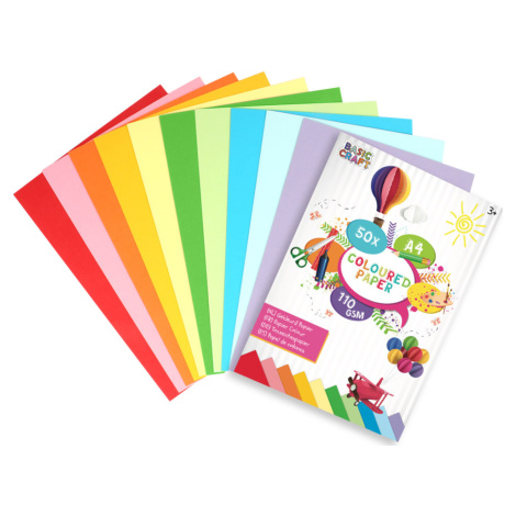 Basic Craft Sada barevných papírů A4 / 40 listů, 110g - RMS