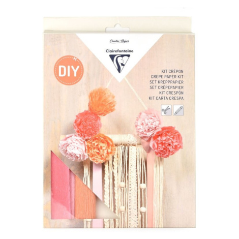 Kreativní sada krepových papírů a macramé