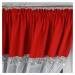 Dekorační krátká záclona s řasící páskou KALINA červená 400x145 cm MyBestHome