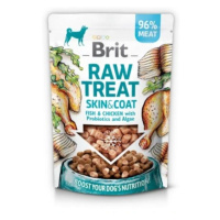 Brit RAW TREAT Skin & Coat Mrazené mrazené pamlsky a příloha Ryba a kuře 40 g