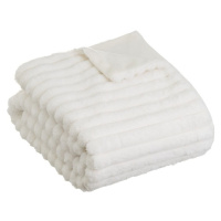 Bílá deka z mikroplyše 130x160 cm Fur Velvet – Casa Selección