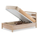 Studentská postel 100x200 s úložným prostorem artos - dub sofia/bílá