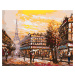 Malování podle čísel - RUŠNÁ ULICE V PAŘÍŽI Rozměr: 80x100 cm, Rámování: vypnuté plátno na rám