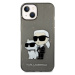 Pouzdro Karl Lagerfeld IML Glitter Karl and Choupette NFT iPhone 14 Plus černé