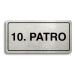 Accept Piktogram "10. PATRO" (160 × 80 mm) (stříbrná tabulka - černý tisk)