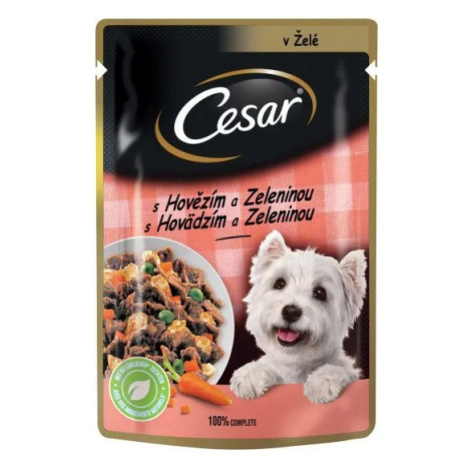 Cesar Kapsička pro dospělé psy s jemným hovězím a mrkví v želé 24x100 g