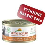 Almo Nature HFC Natural - Kuře a sýr 70g výhodné balení 24ks