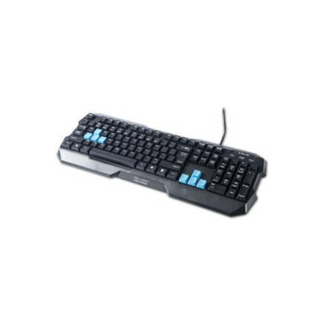 E-blue Polygon, klávesnice US, herní, odolná proti polití typ drátová (USB), černá, DOPRODEJ