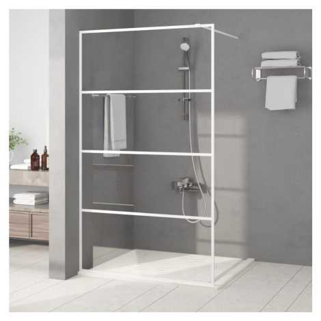 vidaXL Sprchová zástěna walk-in bílá 115 x 195 cm čiré ESG sklo