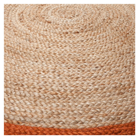 Kusový koberec Lunara Jute Circle Orange 150x150 cm Flair Rugs