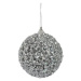 Vánoční koule GLITTER, stříbrná, O 8 cm